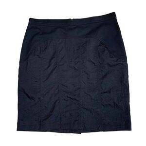 Simply Vera Wang Mini Skirt Black Nylon Elastic waist Back Zip closure women's 8